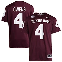 Ruben Owens Men's adidas  Maroon Texas A&M Aggies NIL Pick-A-Player Home Premier Football Jersey