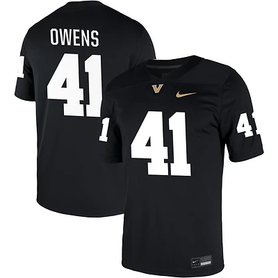 Stone Owens Men's Nike Black Vanderbilt Commodores NIL Pick-A-Player Game Jersey