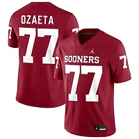 Heath Ozaeta Men's Jordan Brand Crimson Oklahoma Sooners NIL Pick-A-Player Football Replica Jersey