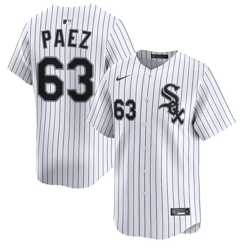 Jedixson Paez Men's Nike White Chicago White Sox Home Limited Custom Jersey
