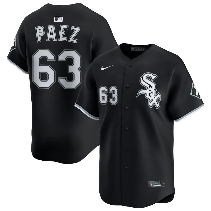 Jedixson Paez Men's Nike Black Chicago White Sox Alternate Limited Custom Jersey