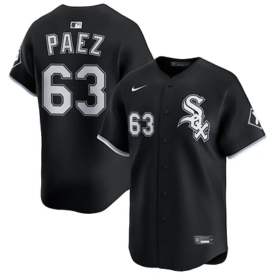 Jedixson Paez Men's Nike Black Chicago White Sox Alternate Limited Custom Jersey