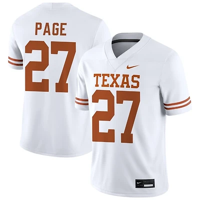 Colin Page Men's Nike White Texas Longhorns NIL Pick-A-Player Game Jersey