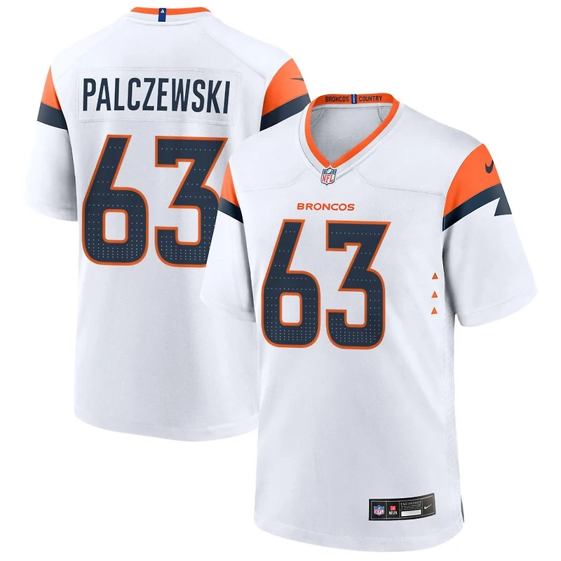 Alex Palczewski Men's Nike  White Denver Broncos Mile High Collection Custom Game Jersey