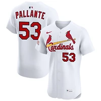 Andre Pallante Men's Nike White St. Louis Cardinals Home Elite Sponsor Patch Custom Jersey