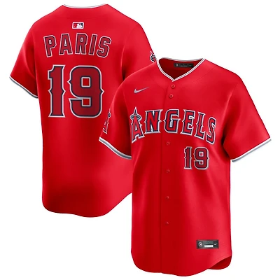 Kyren Paris Men's Nike Red Los Angeles Angels Alternate Limited Custom Jersey