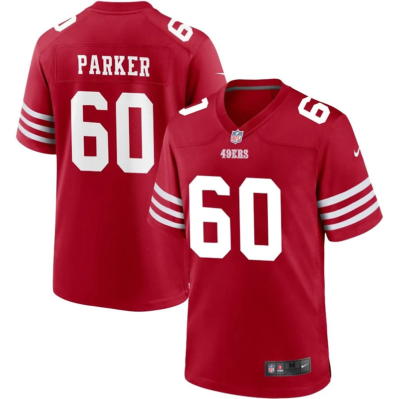 Brandon Parker Men's Nike Scarlet San Francisco 49ers Custom Jersey