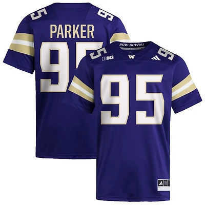 Armon Parker Men's adidas  Purple Washington Huskies NIL Pick-A-Player Home Premier Football Jersey