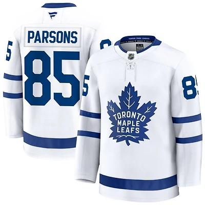 Rhett Parsons Men's Fanatics White Toronto Maple Leafs Away Premium Custom Jersey