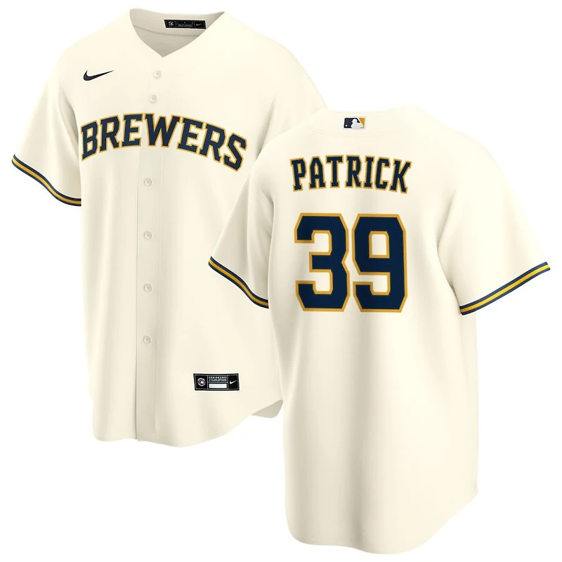 Chad Patrick Men's Nike Cream Milwaukee Brewers Home Replica Custom Jersey