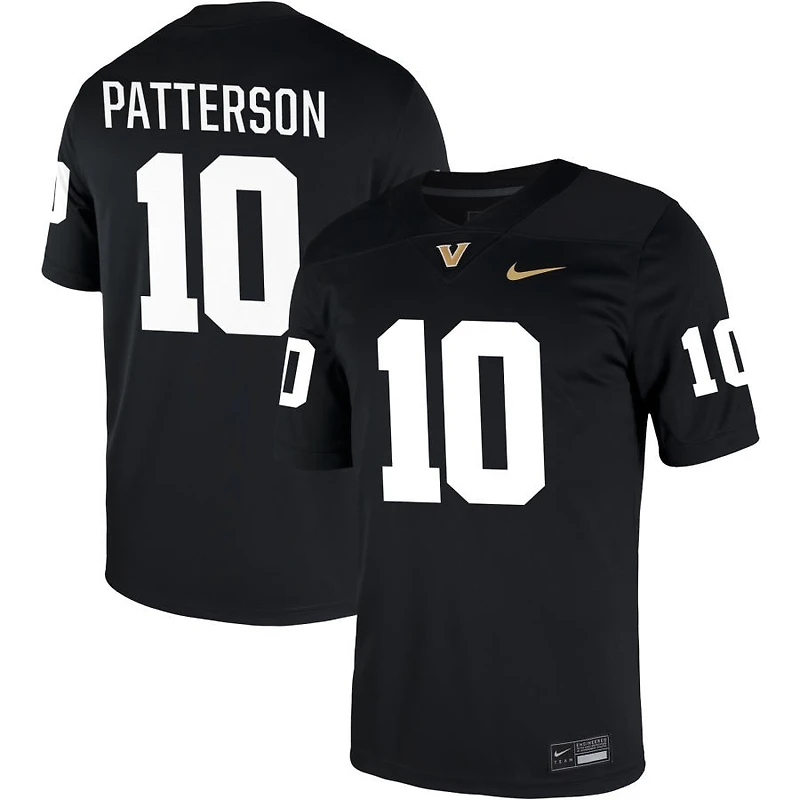 Langston Patterson Men's Nike Black Vanderbilt Commodores NIL Pick-A-Player Game Jersey