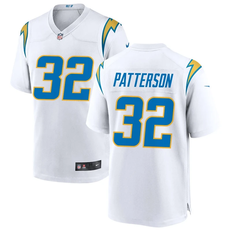 Jaret Patterson Men's Nike White Los Angeles Chargers Custom Game Jersey
