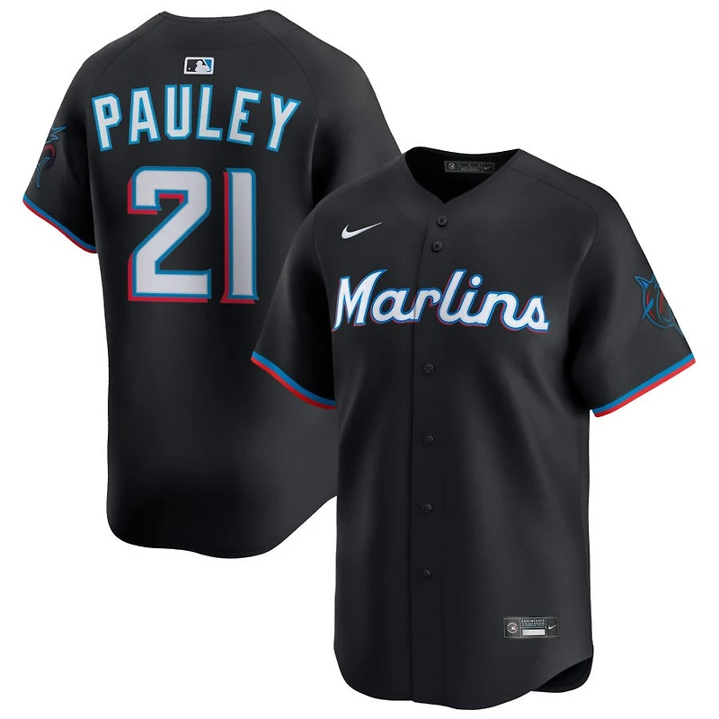 Graham Pauley Men's Nike Black Miami Marlins Alternate Limited Custom Jersey