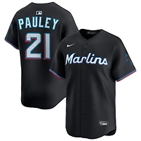 Graham Pauley Men's Nike Black Miami Marlins Alternate Limited Custom Jersey