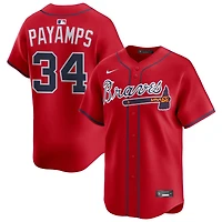 Joel Payamps Men's Nike Red Atlanta Braves Alternate Limited Custom Jersey
