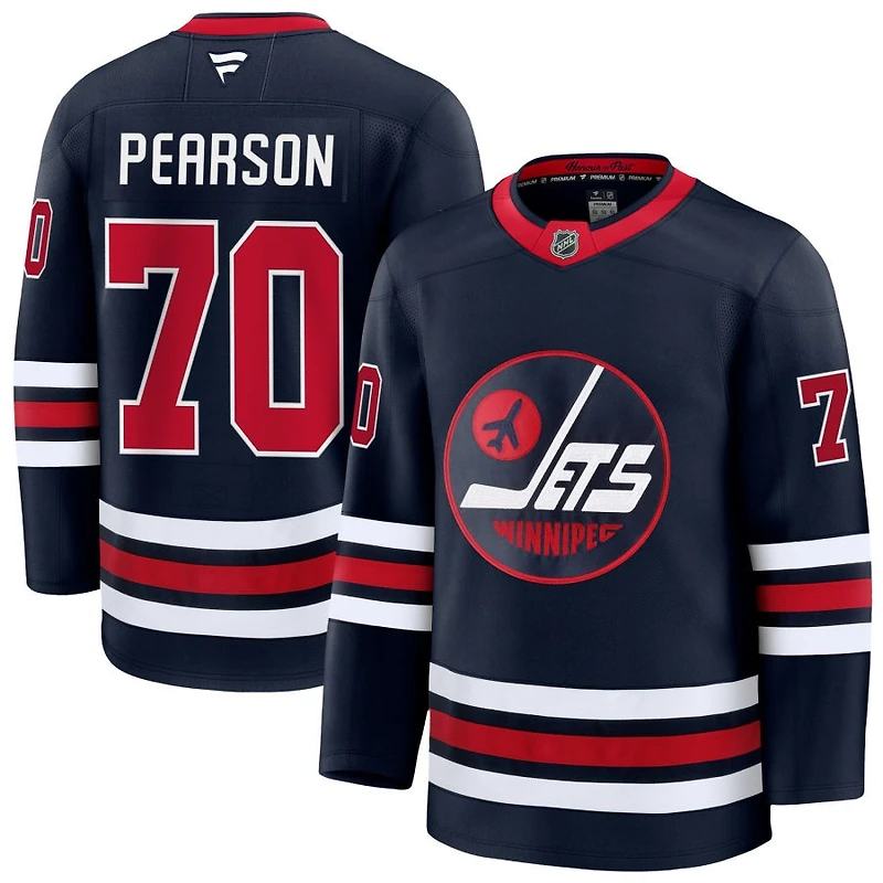 Tanner Pearson Men's Fanatics Navy Winnipeg Jets Alternate Premium Custom Jersey