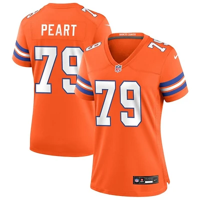 Matt Peart Women's Nike Orange Denver Broncos Mile High Collection 1977 Throwback Custom Game Jersey