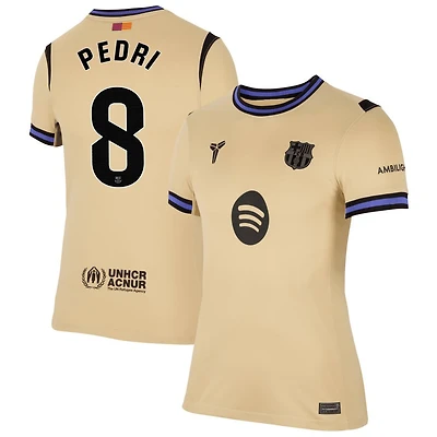 Pedri Pedri Women's Nike  Gold Barcelona 2025/26 Away Stadium Replica Custom Jersey