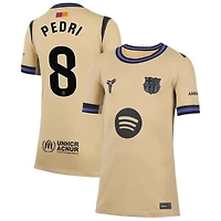 Pedri Pedri Youth Nike  Gold Barcelona 2025/26 Away Stadium Replica Custom Jersey
