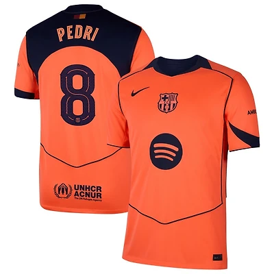 Pedri Pedri Men's Nike  Orange Barcelona 2025/26 Third Replica Jersey