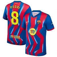 Pedri Pedri Men's Nike Blue Barcelona 2025/26 Fourth Replica Custom Jersey