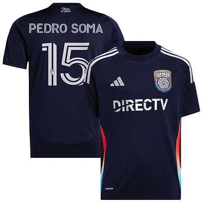Pedro Soma Pedro Soma Youth adidas  Navy San Diego FC 2025 State of Flow Replica Custom Jersey