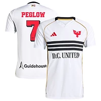 Joao Peglow Men's adidas White D.C. United 2025 Third Replica Custom Jersey