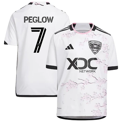Joao Peglow Youth adidas White D.C. United 2023 The Cherry Blossom Kit Replica Custom Jersey