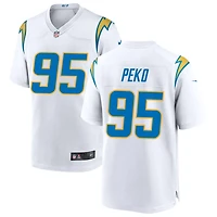 Kyle Peko Men's Nike White Los Angeles Chargers Custom Game Jersey