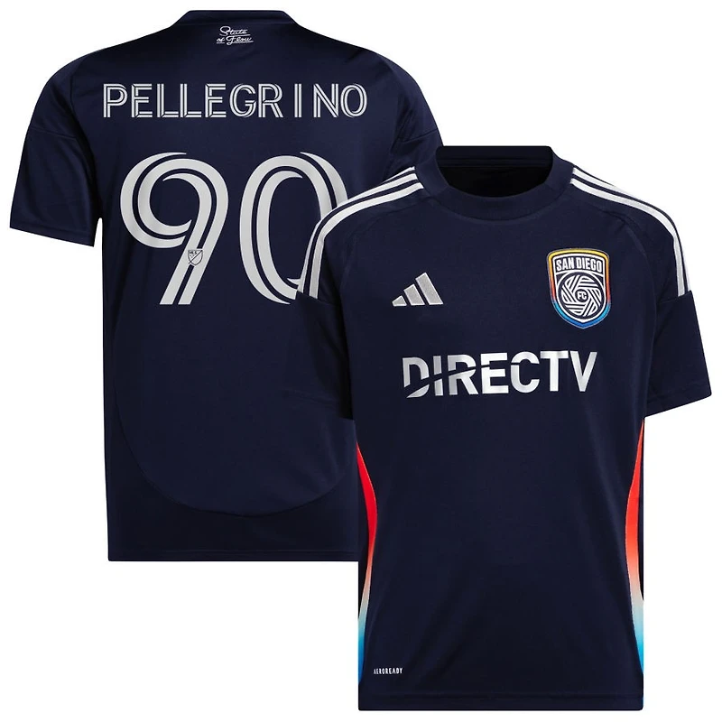 Amahl Pellegrino Youth adidas  Navy San Diego FC 2025 State of Flow Replica Custom Jersey