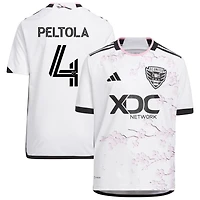 Matti Peltola Youth adidas White D.C. United 2023 The Cherry Blossom Kit Replica Custom Jersey