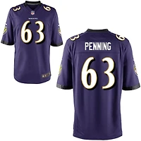 Jared Penning Youth Nike Purple Baltimore Ravens Custom Game Jersey