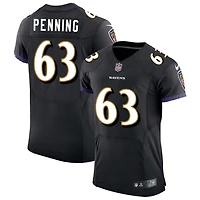 Jared Penning Men's Nike Black Baltimore Ravens Speed Machine Elite Custom Jersey