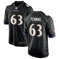 Jared Penning Men's Nike Black Baltimore Ravens Alternate Custom Game Jersey
