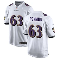 Jared Penning Men's Nike White Baltimore Ravens Custom Game Jersey