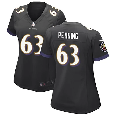 Jared Penning Women's Nike Black Baltimore Ravens Alternate Custom Game Jersey