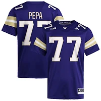 Simote Pepa Men's adidas  Purple Washington Huskies NIL Pick-A-Player Home Premier Football Jersey
