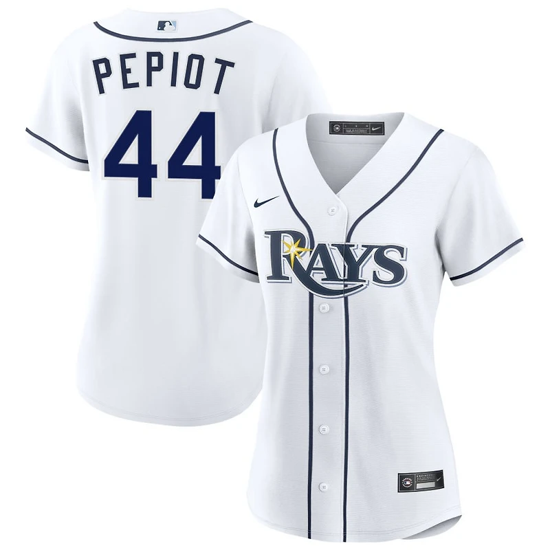 Ryan Pepiot Women's Nike  White Tampa Bay Rays Home Custom Replica 2.0 Jersey