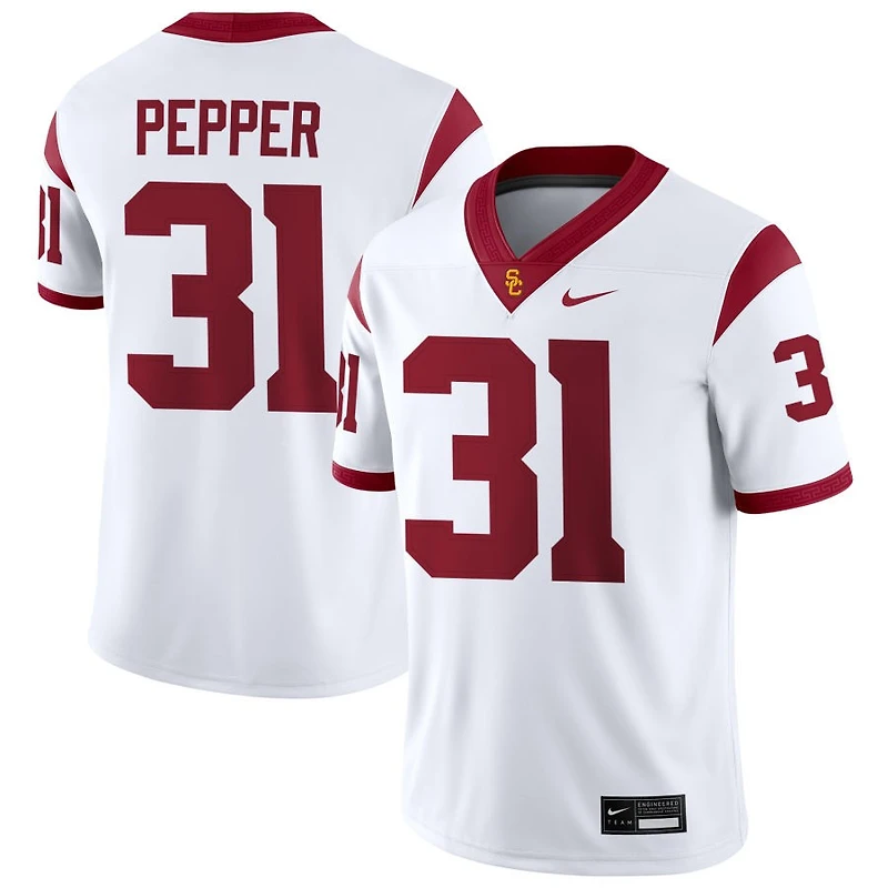 Hank Pepper Men's Nike Cardinal USC Trojans NIL Pick-A-Player Game Jersey