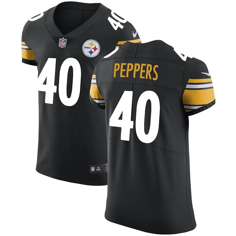 Jabrill Peppers Men's Nike Black Pittsburgh Steelers Vapor Untouchable Custom Elite Jersey