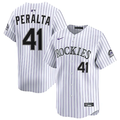 Luis Peralta Men's Nike White Colorado Rockies Home Limited Custom Jersey