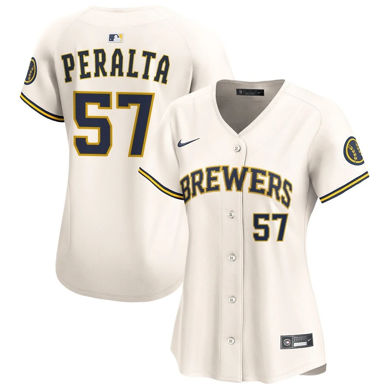 Sammy Peralta Women's Nike Cream Milwaukee Brewers Home Limited Custom Jersey