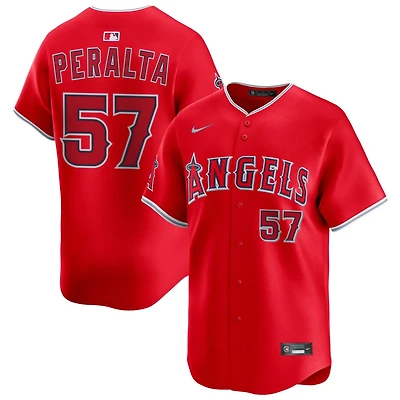 Sammy Peralta Men's Nike Red Los Angeles Angels Alternate Limited Custom Jersey