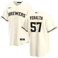 Sammy Peralta Men's Nike Cream Milwaukee Brewers Home Replica Custom Jersey