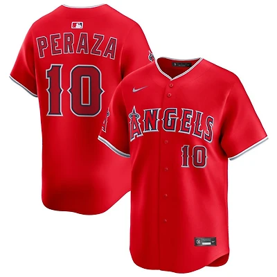 Oswald Peraza Men's Nike Red Los Angeles Angels Alternate Limited Custom Jersey