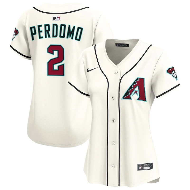 Geraldo Perdomo Women's Nike Cream Arizona Diamondbacks Home Limited Custom Jersey