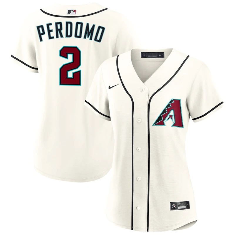 Geraldo Perdomo Women's Nike  Cream Arizona Diamondbacks Home Custom Replica 2.0 Jersey