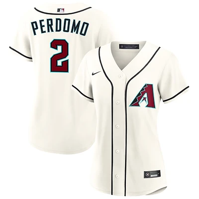 Geraldo Perdomo Women's Nike  Cream Arizona Diamondbacks Home Custom Replica 2.0 Jersey