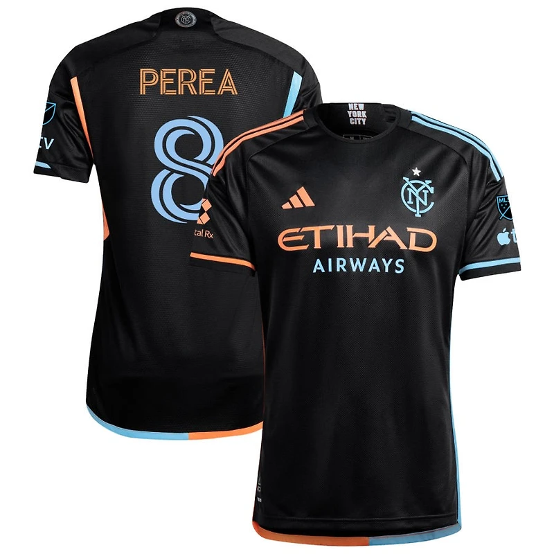 Andres Perea Men's adidas Black New York City FC 2024 24/7 Kit Authentic Custom Jersey