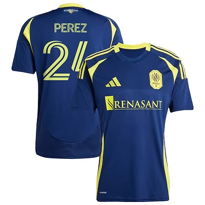 Jonathan Perez Men's adidas  Navy Nashville SC 2025 The Heart of Nashville Kit Replica Custom Jersey
